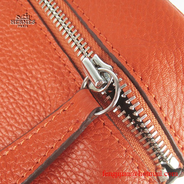 Hermes Women Shoulder Bag Orange 6208 Hermes Women Shoulder Bag Orange 6208